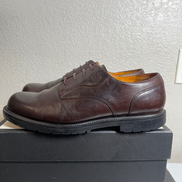 Timberland 93076 Brown Leather Oxford Casual Shoes Lace up Men\'s Size 10.5 M main image 10